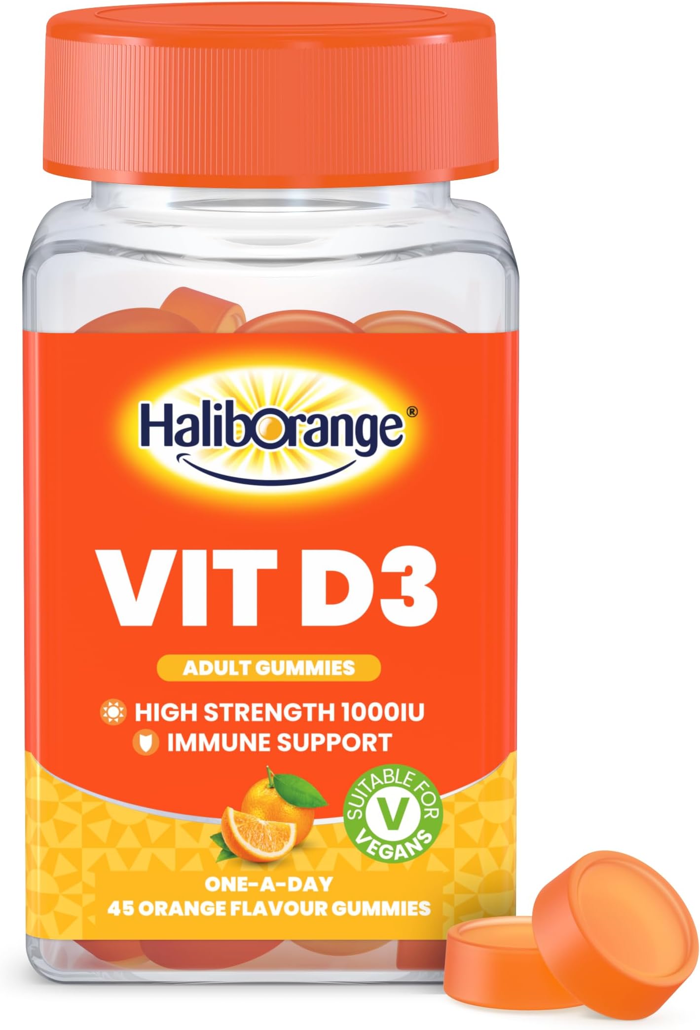 Haliborange Adult Vitamin D3-45 Orange Gummies