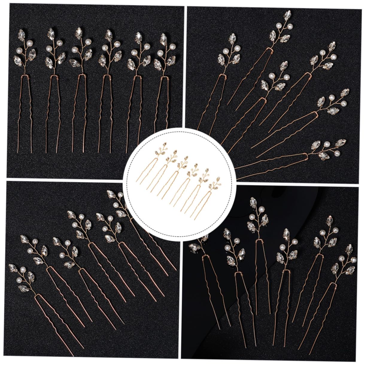 VICASKY 18 Pollici Fermagli per Sposa Vintage U Accessori con e Handmade per Matrimonio Cerimonie e Feste