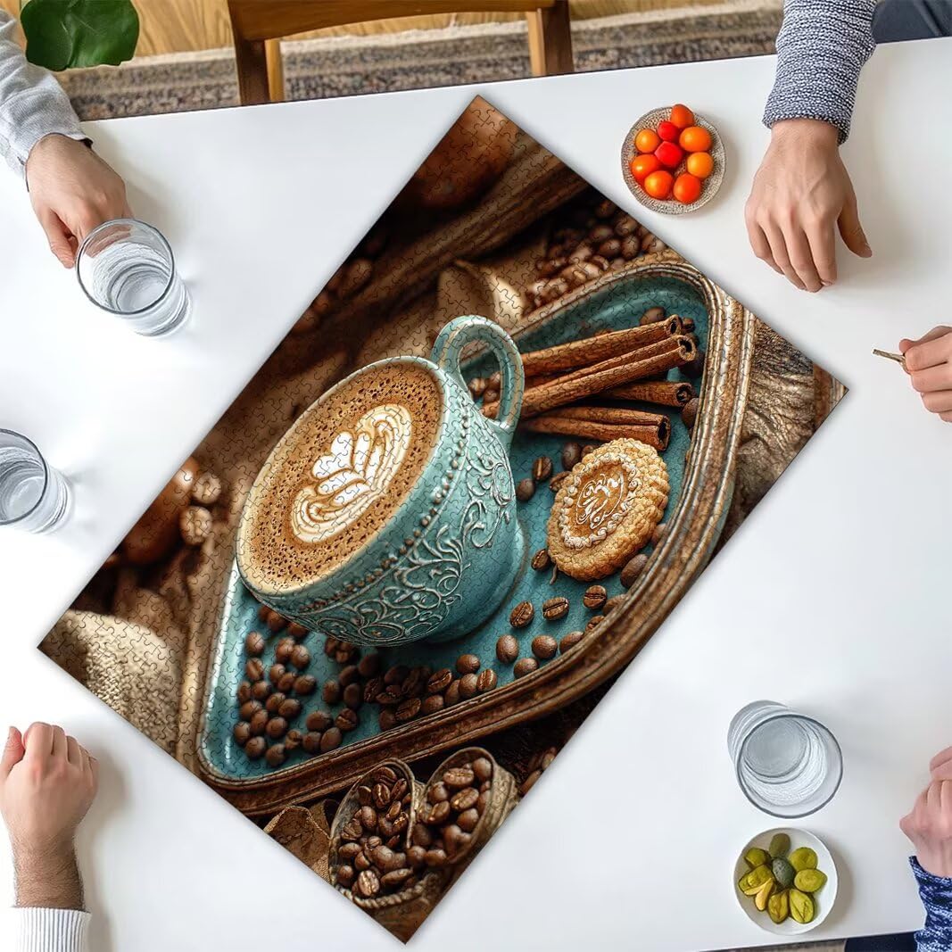 1500 sztuk puzzli dla dorosłych, kawowa układanka, prezenty dla kobiet
