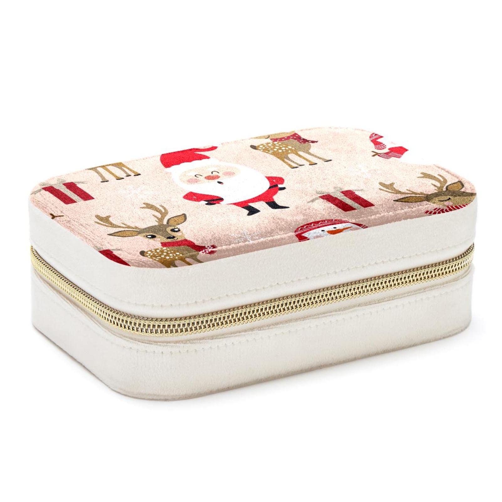 Boîte à bijoux portable et organiseur de voyage Père Noël