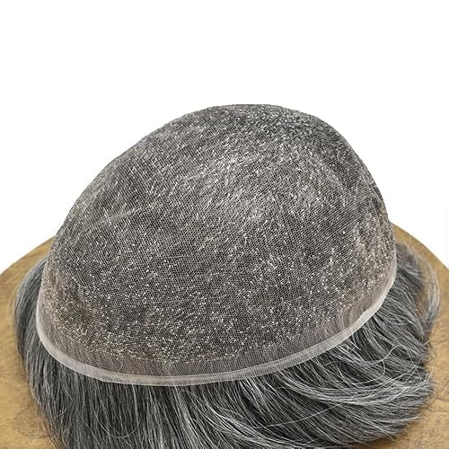 Miniatura 5 de Tupé para hombres, piezas de cabello 100% humano para hombre, sistema de reemplazo de cabello de encaje francés completo para hombres, pieza de