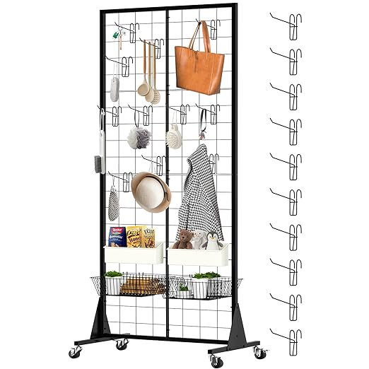 Deyegelea Gridwall Panel Display Stand for Retail and Craft Shows