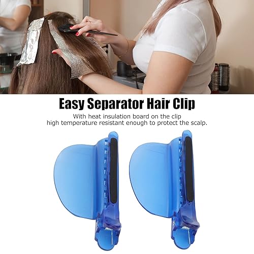 Miniatura 2 de Clips de seccionamiento, paquete de 2 pinzas separadoras de ABS para el cabello, aislamiento térmico, clip separador de fácil velocidad para el