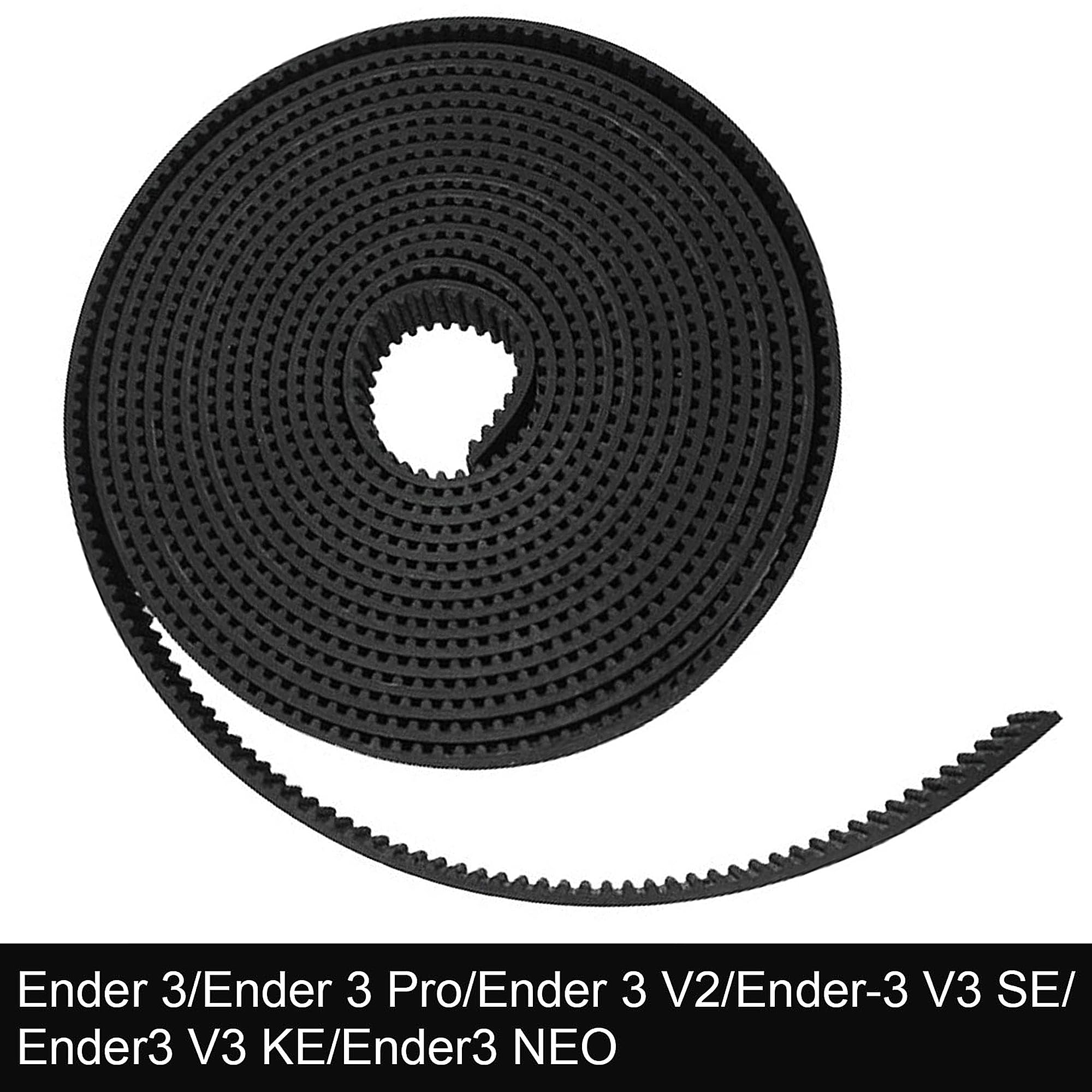 Pasek zębaty 5 m, otwarty pasek zębaty GT2 6 mm, pasek 2GT z 6 miedzianymi tullejkami do Creality Ender 3, Ender 3 V2, Ender 3 Pro, seria Ender 5, seria CR-10, do Anycubic Kobra 2 Kobra Max CNC