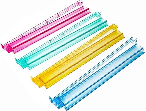 Mah Jongg - Estante y empujador de azulejos todo en uno, juego de 4 estantes Mahjong de acrílico transparente con empujadores integrados, modernos