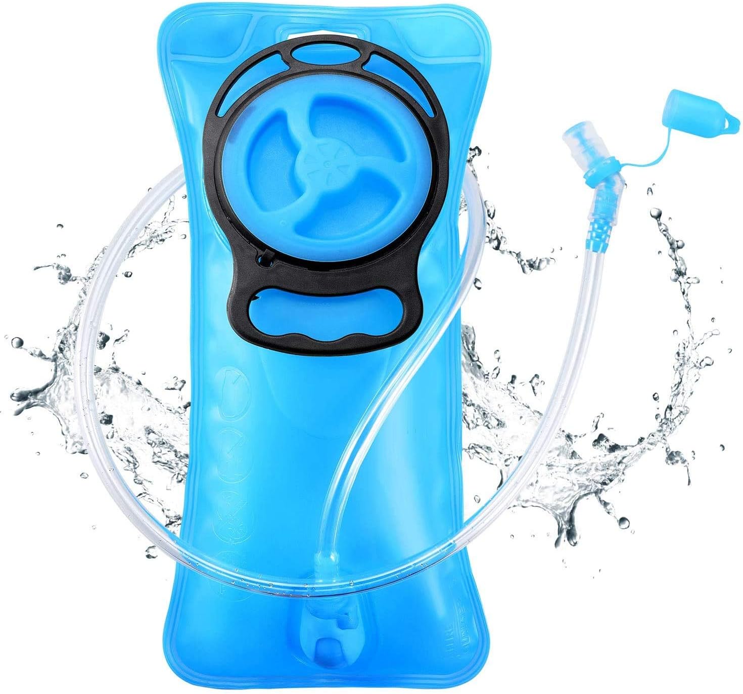 Hydration Bladder, 2 Liter Water Bladder Leakproof Water Reservoir Hydration Pack Replacement with Auto Shut-Off Valve for Running Hiking Riding Camping Cycling Fit Most Hydration Pack (Sky Blue) : Sports & Outdoors