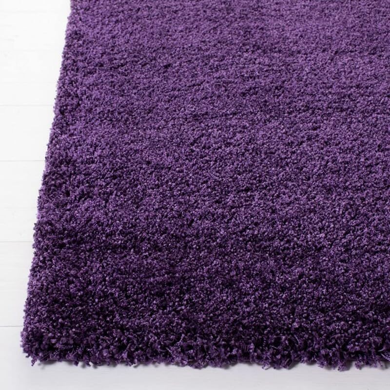 Image of Carpet for Living Room, Bedroom and Hall Handmade Microfiber Cozy Soft and Fluffy Shaggy Area Rug with 2 inch Thick Anti Skid Carpet [3x6 Feet Purple]