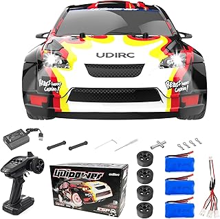 LEOSO UD1604 1/16 RC Car 380 Brush RC Drift Car with Gyro ESP 30 km/h Drift RC Cars for Adults 4WD 2.4G Remote Control Car Suitable for Various Terrains (UD1604)