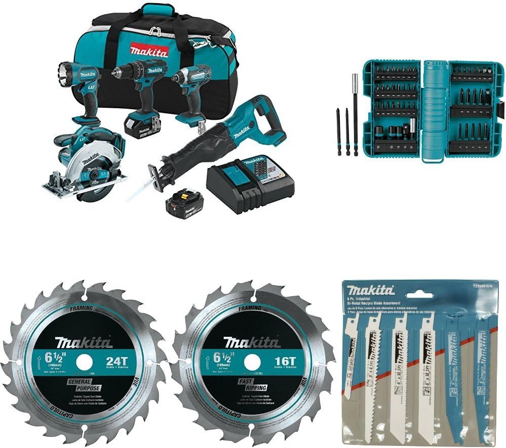 Makita XT505 18V LXT LithiumIon Cordless 5Pc. Combo Kit