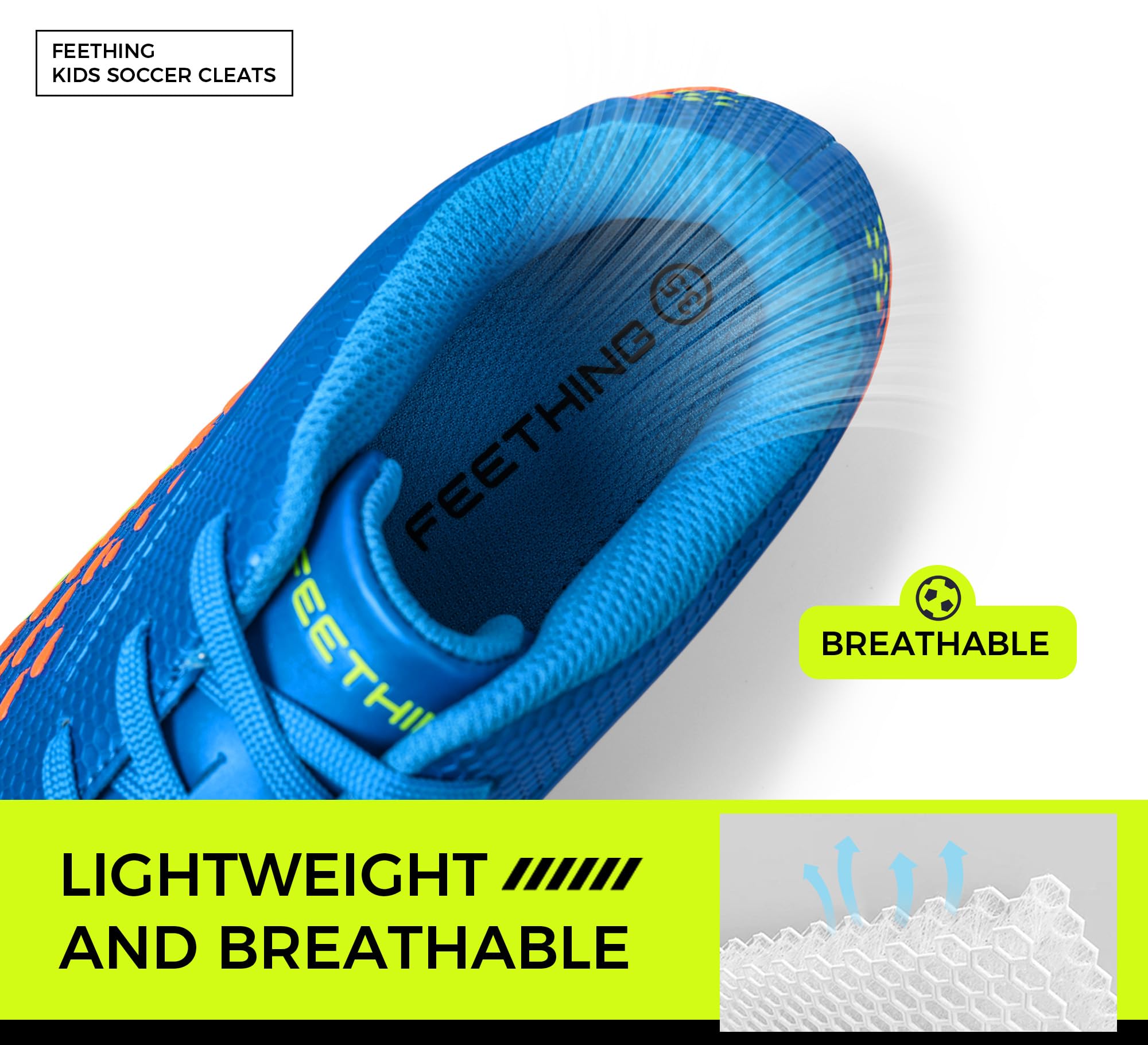 Chaussures de Football Légères pour Enfants Garçons Filles Antidérapantes