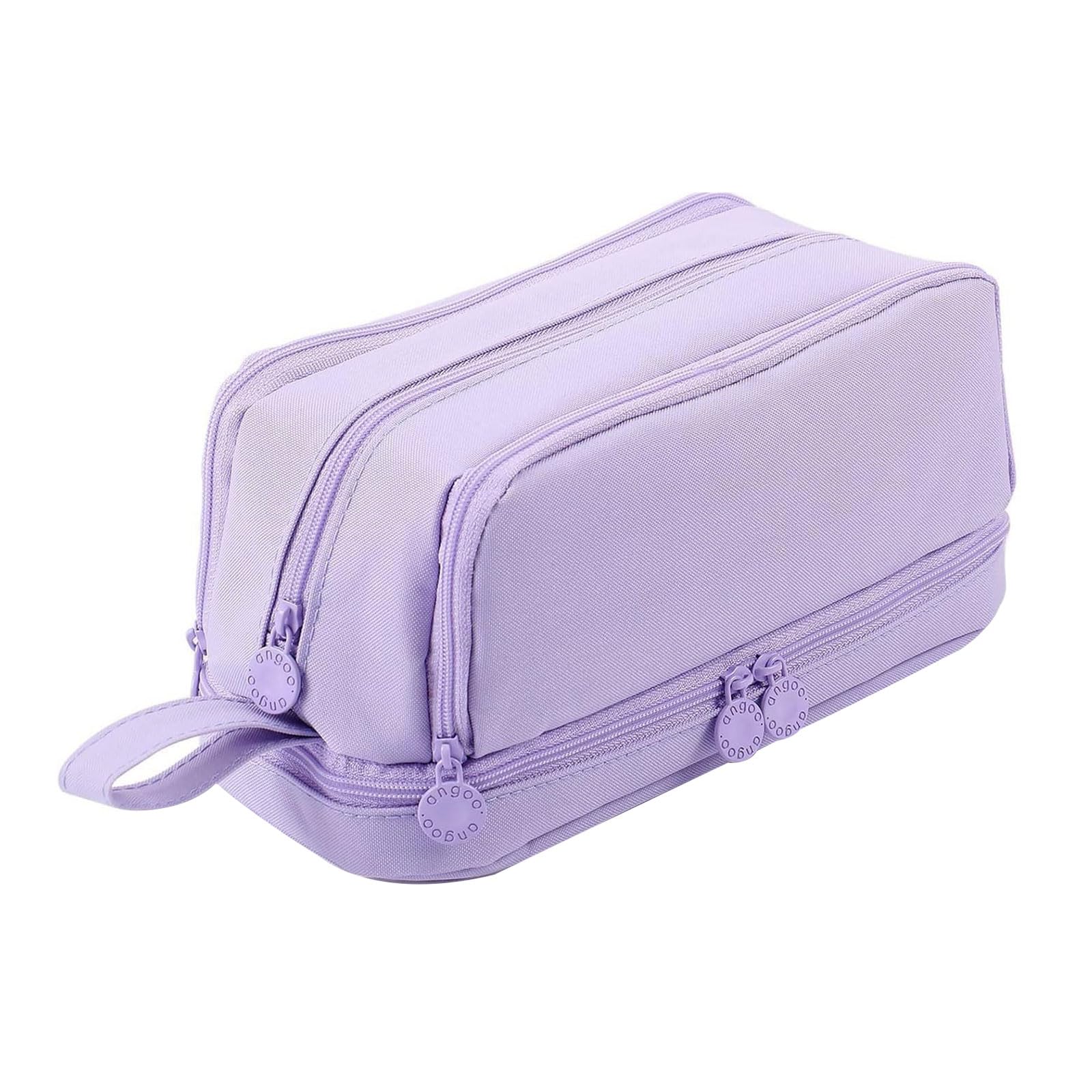 Kalttoy Simple Pencil Pouches Pen Bag Double Layers Pencil Case Color Bag Aesthetic Pen Case Back to School Supply Double Layers