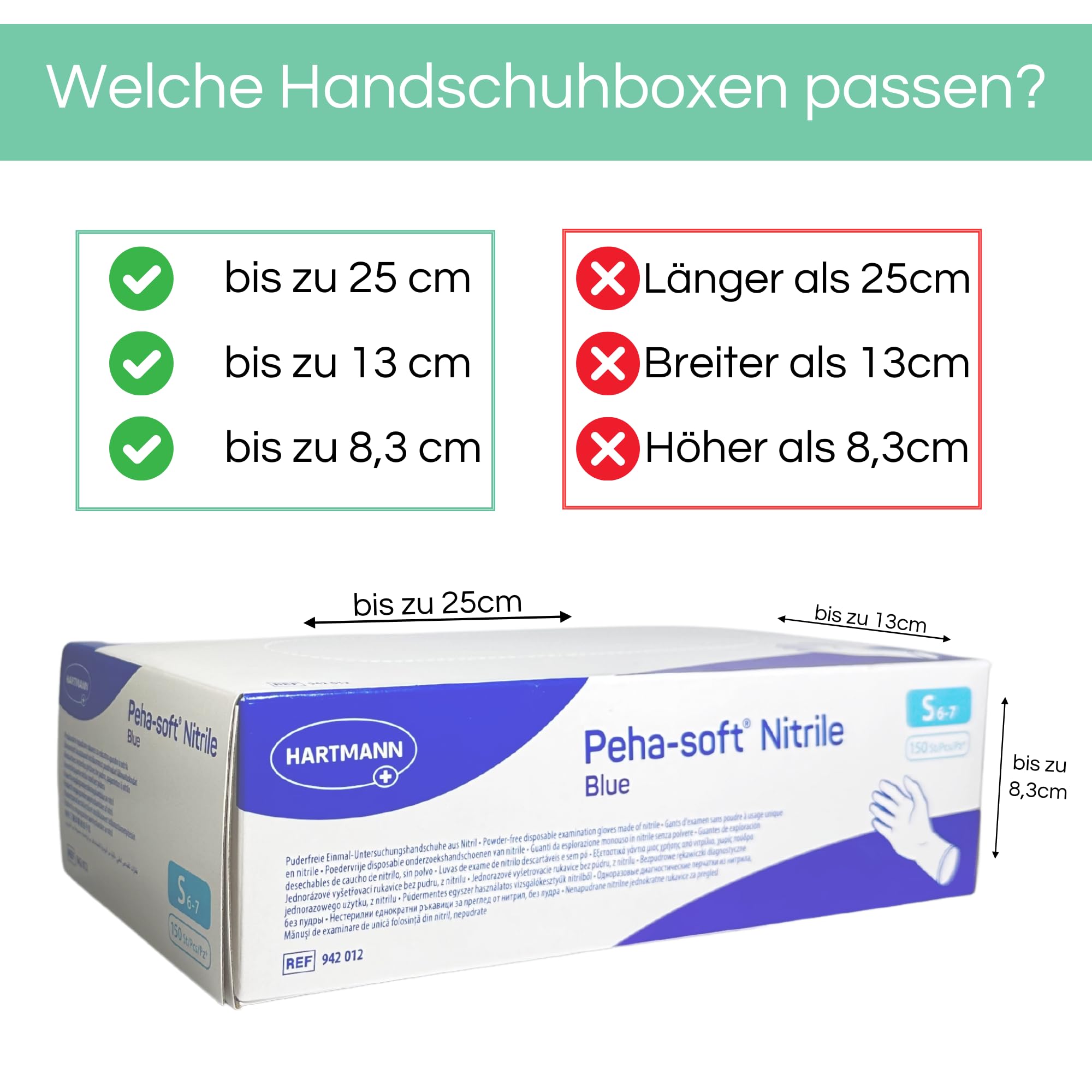 Handschuhhalter aus Edelstahl I Wandspender für Einweghandschuhe I Handschuhspender für industrielle Anwendungen I langlebig I stabil I hochwertige Materialen I leichte Montage (Trio)