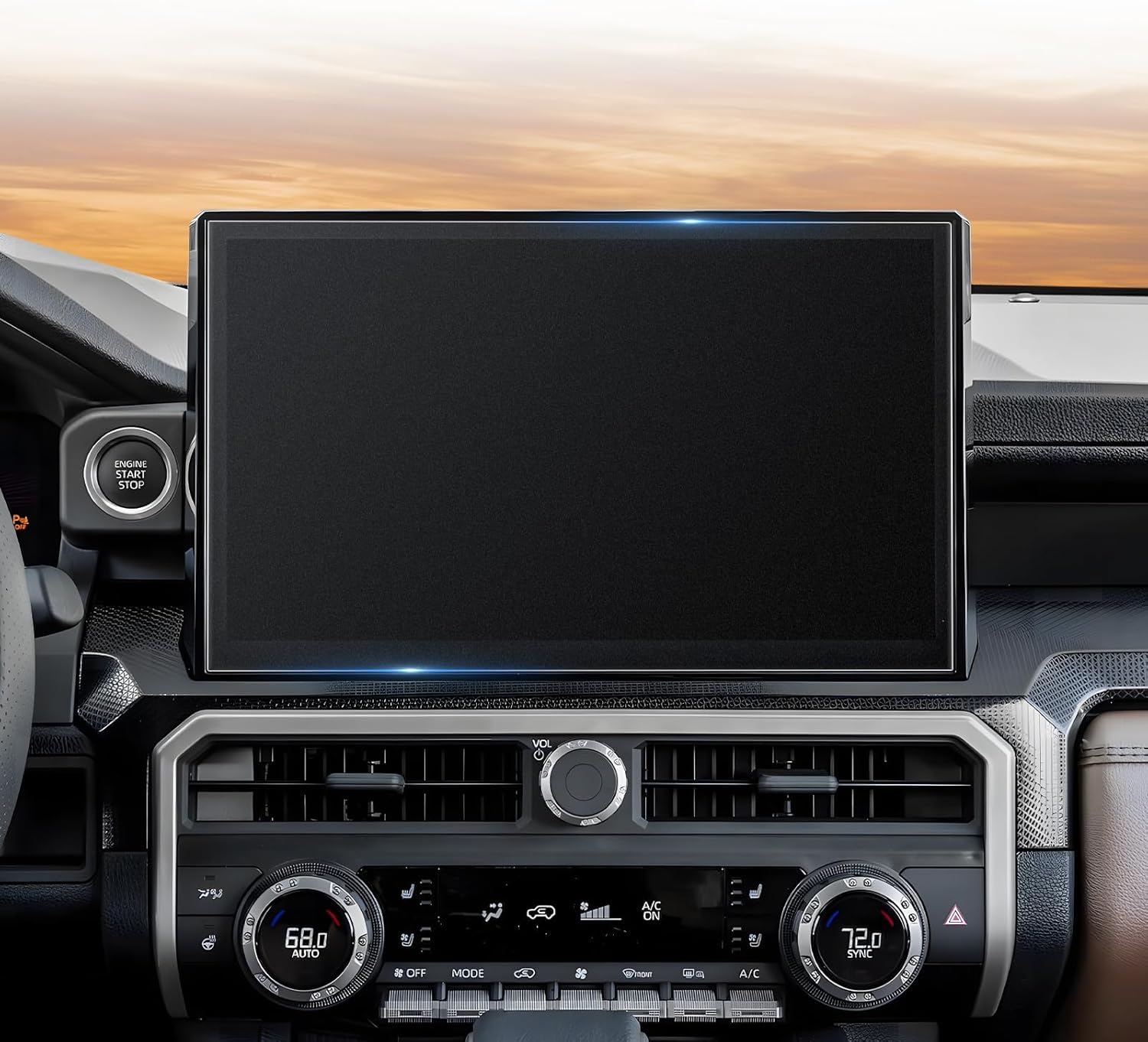 CDEFG Matte Anti Glare for 2025 Toyota Tacoma Screen Protector, 14 Inch Touchscreen, 2024 2025 Tacoma (TRD Pro, Limited, Trailhunter) Accessories Tempered Glass