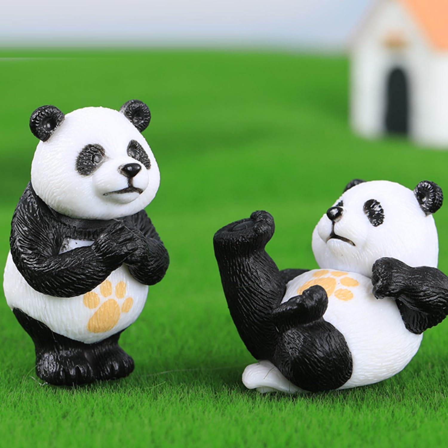 Amazon.co.jp: KARLOR ミニパンダフィギュア、4ピースパンダセット