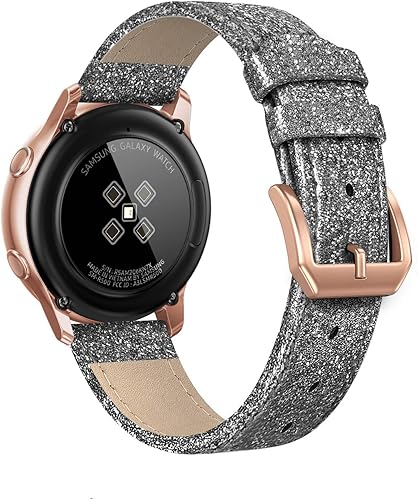 Vista 37 de Correa de piel compatible con Samsung Galaxy Watch 3 de 41 mm / Galaxy Watch Active de 40 mm / Active 2 44mm / Galaxy Watch de 42 mm, 20 mm de piel
