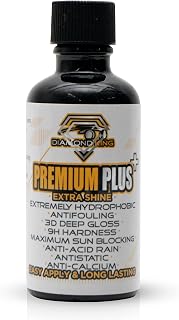 9H Nano Premium PLUS Ceramic Car Coating High Gloss- Ceramic Coating for Cars - Car Detailing, Hydrophobic Top Coat, Durable, Quick Coat Car Wax Polish Gloss - Car Shiner, Cleaner - 50ml