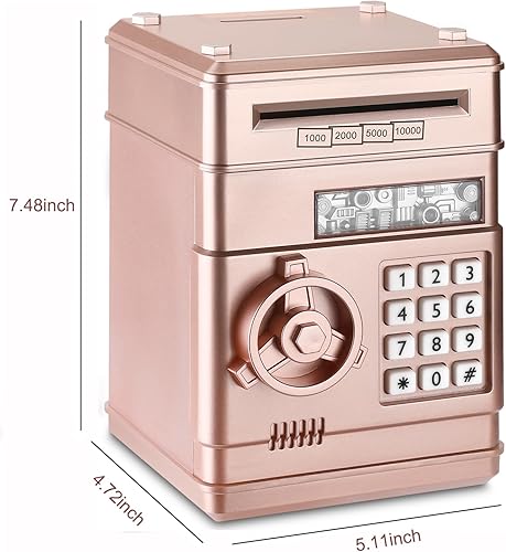 Miniatura 3 de Alcancía electrónica, mini cajero automático con contraseña, dinero en efectivo, caja de ahorro para niños, caja de banco segura de dibujos