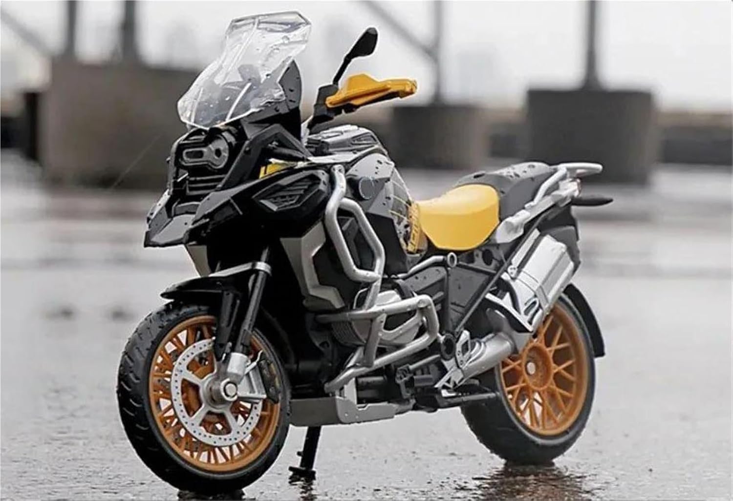 Scale Motorcycle Model 1:12 Scale for BMW R1250GS R 1250GS R1250 GS 1250 Alloy Motorcycle Model Diecast Birthday Gift Collection(Yellow)