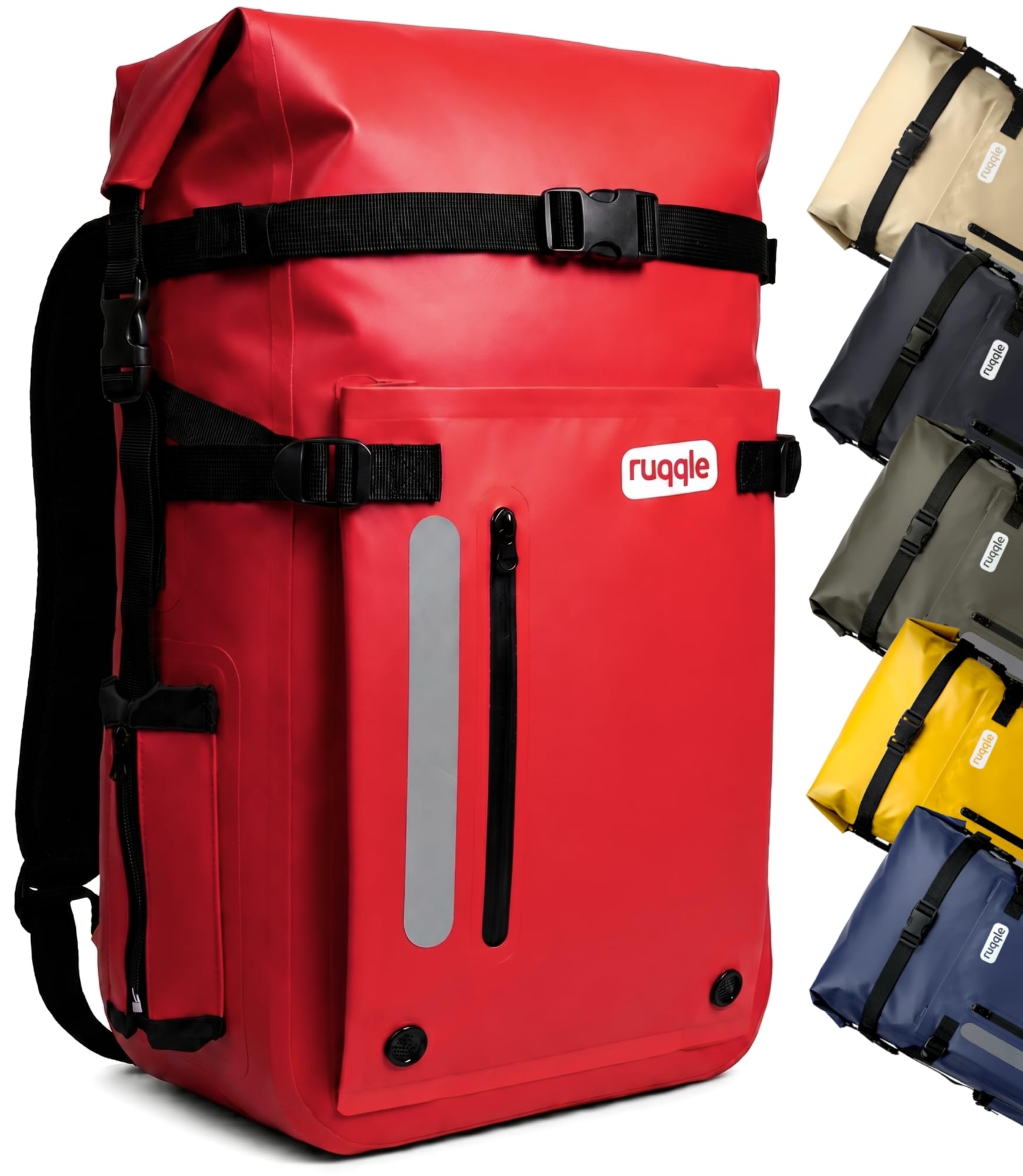 Ruqqle Versatile Waterproof Dry Bag 20/30/45L with 3 External Pockets, Waterproof Comfort Backpack Beach Boat Canoe Paddle Kayak Hiking Camping Fishing Motorcycle