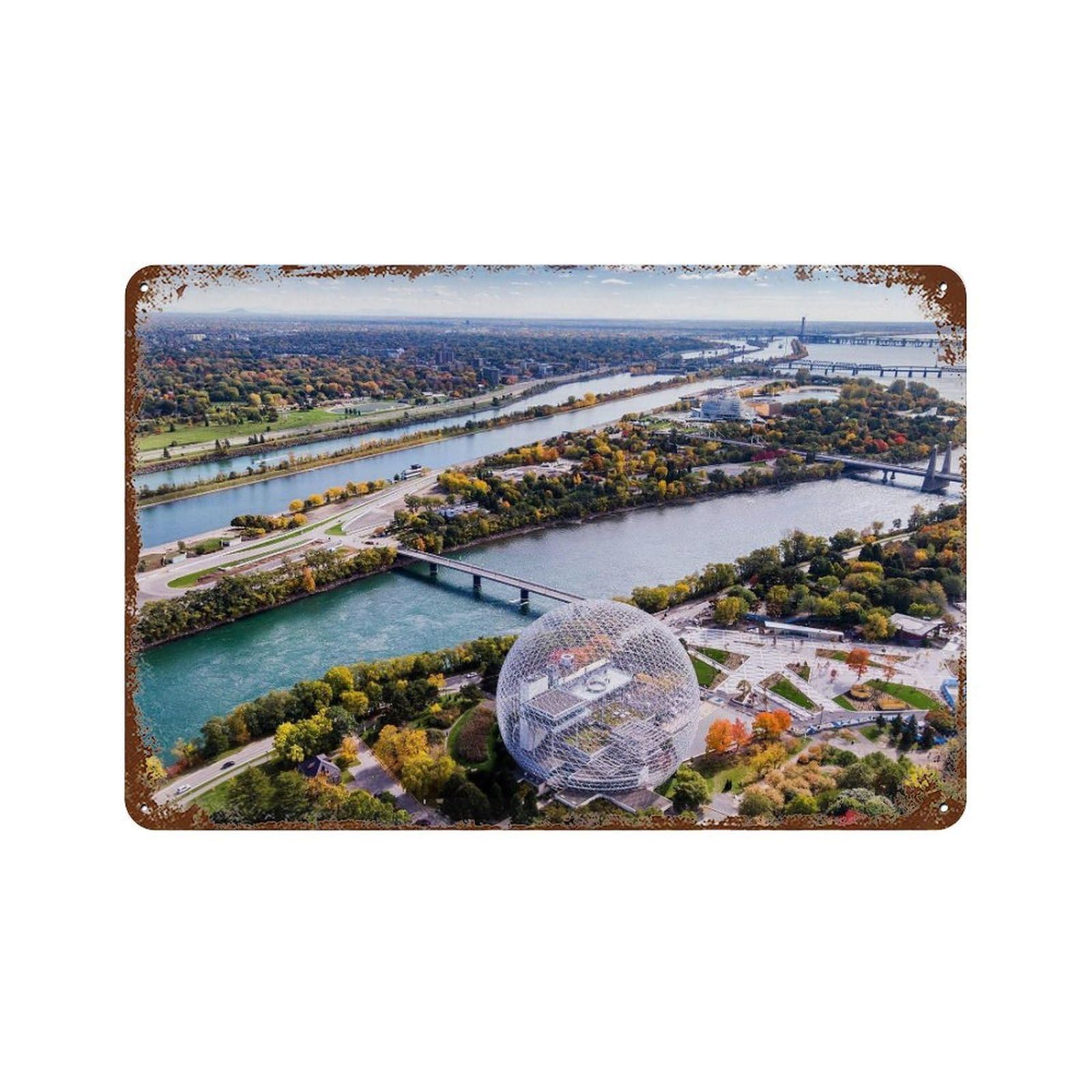 xiaoxiaoshen Real Photo Montreal Decor Canada Wall Decor Art Metal Tin Poster Modern Home Decor Art Home Bar Shop Decorations Vintage Sign 20x30cm