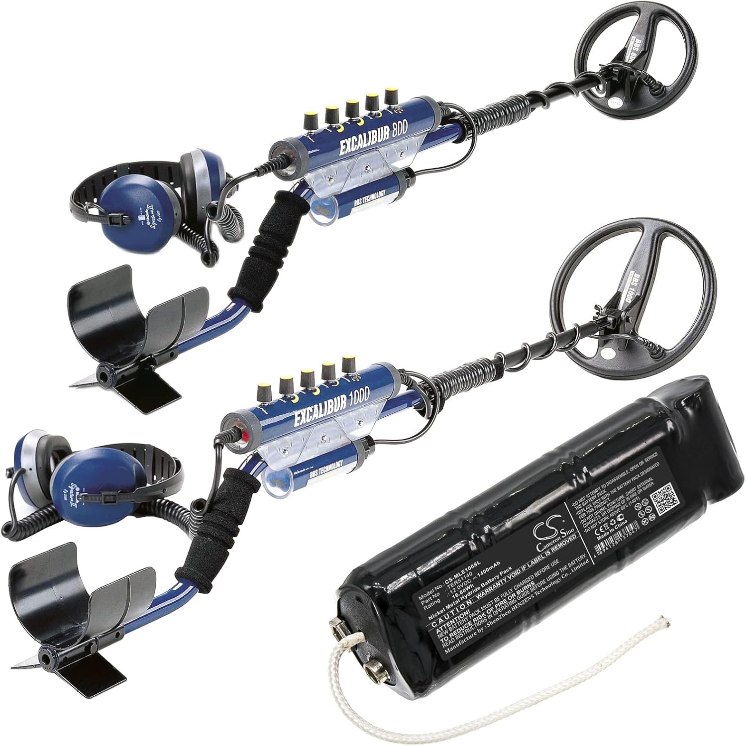 12.0V 1400mAh TER51140 Battery Replacement for Excalibur 800 Metal Detector Excalibur II Metal Detector Excalibur 1000 Excalibur II PODS Excalibur Sword Sword Detector, CS-MLE100SL