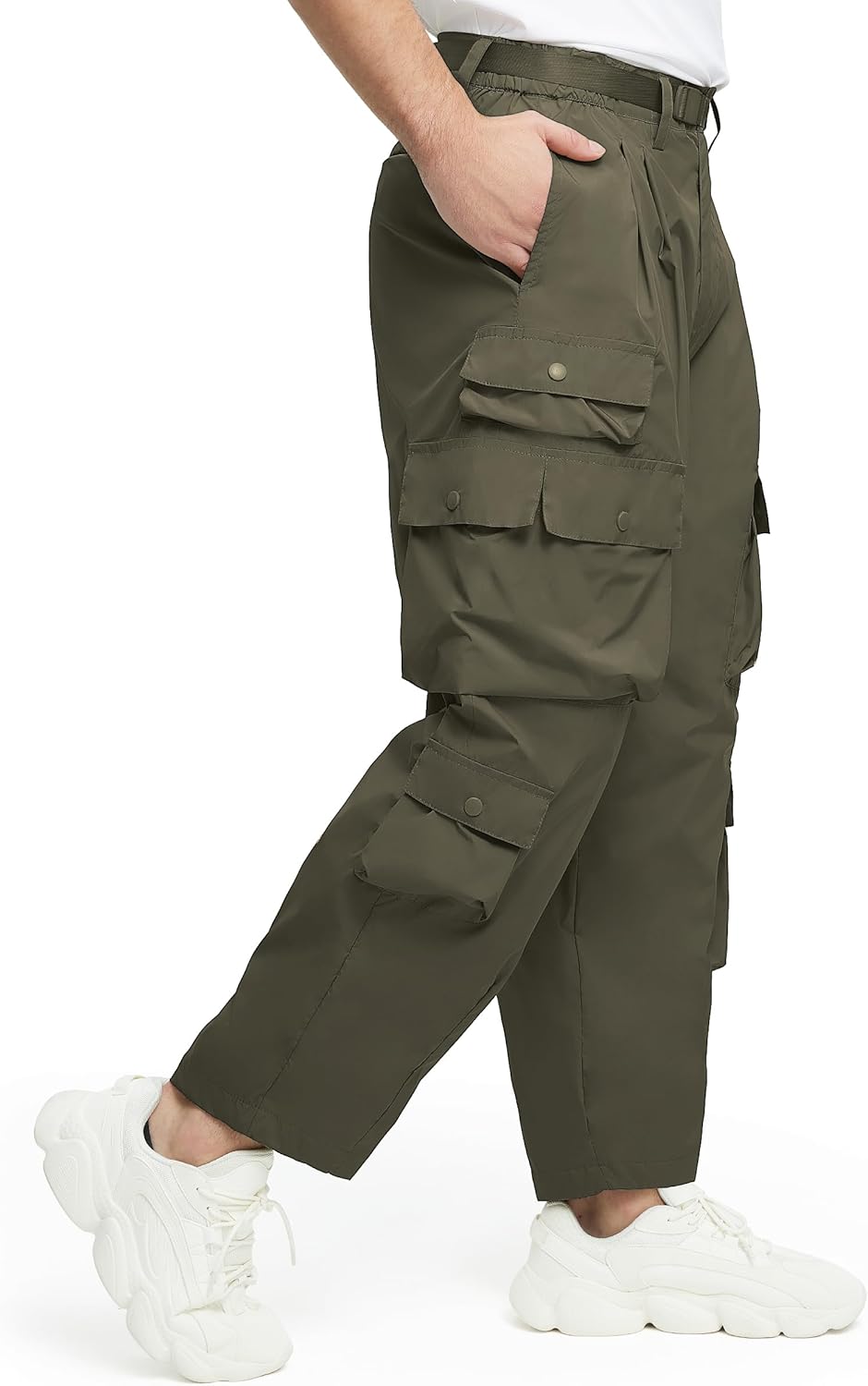 Mens Casual Pants Hiking Pants Cargo Pants Loose Elastic Waist Running Joggers Outdoor Pants