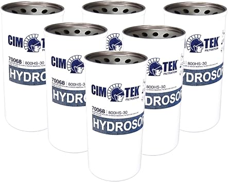 Cim-Tek 70068-6 800HS-30 Spin-On Filter 30 Micron Diesel 6-Pack