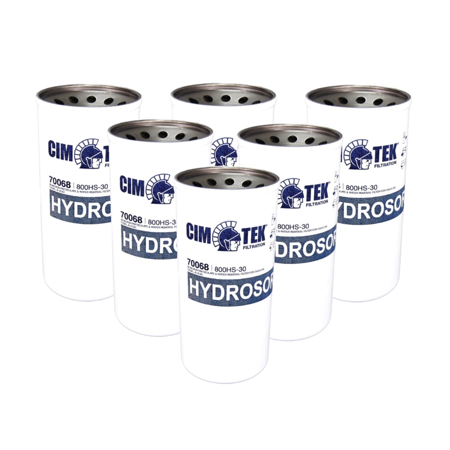 Cim-Tek70068-6 800HS-30 Spin-On Filter 30 Micron Diesel 6-Pack