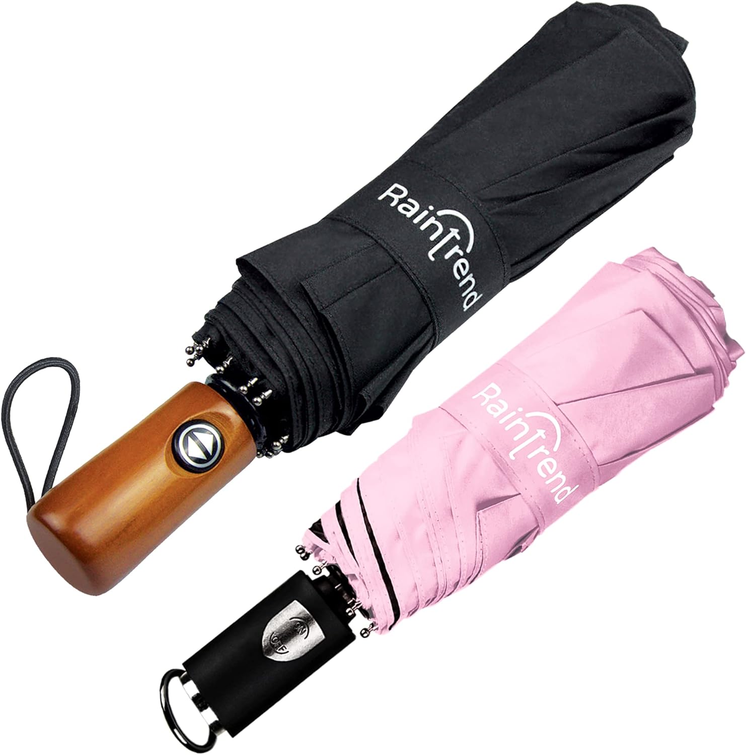 NEW 2 PCS Windproof Umbrellas for Rain Compact Umbrella for Men and Compact Umbrella for Women Automatic Open Close Umbrella Folding Sun Umbrella UV Protection - Bundle