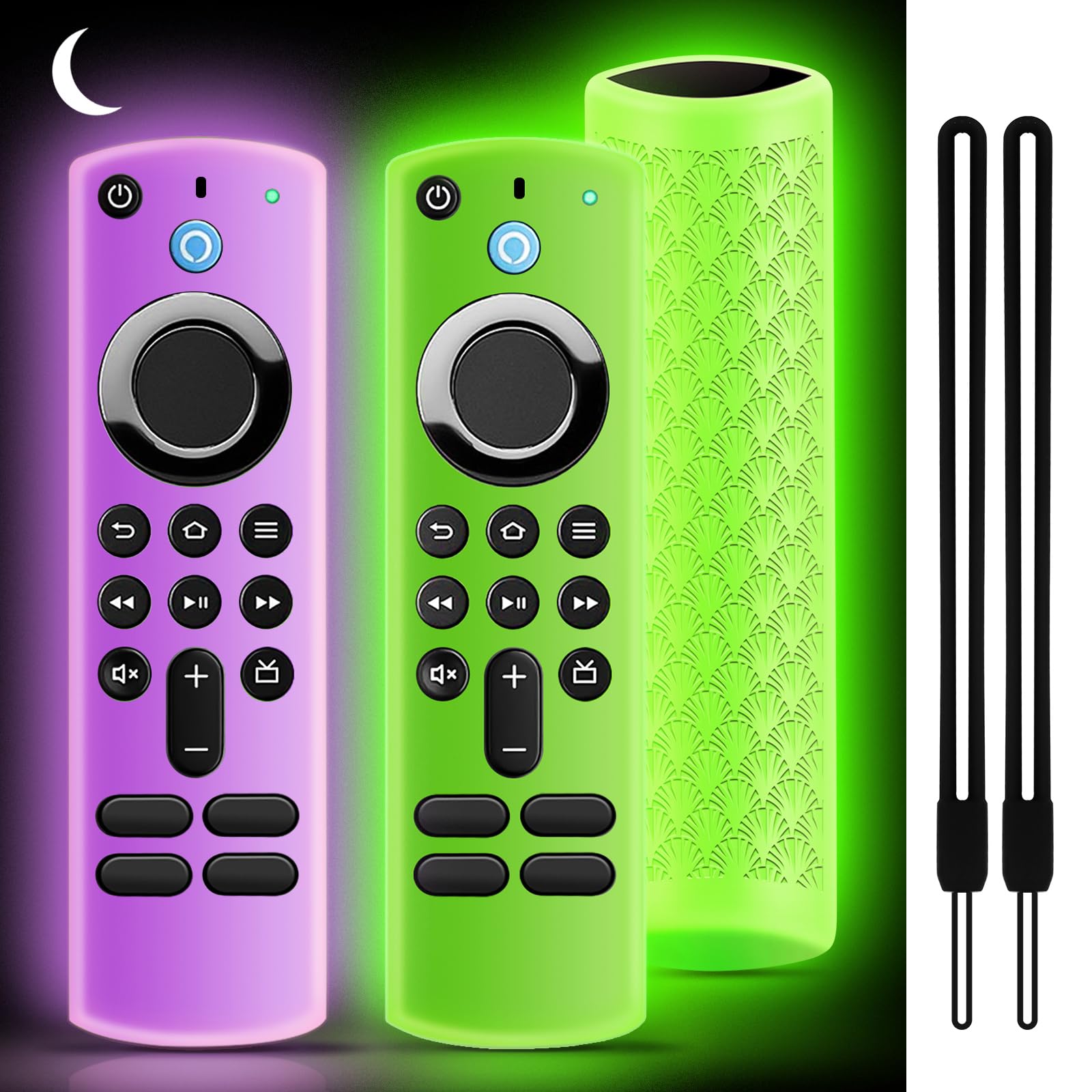 Photo 1 of (2 Pack) Silicone Protective Remote Cover Compatible with TV Stick, HD, 3rd Gen, 4K Remote Controls, Anti-Slip Remote Control Case with Lanyard(Sky Blue&Rose Red)