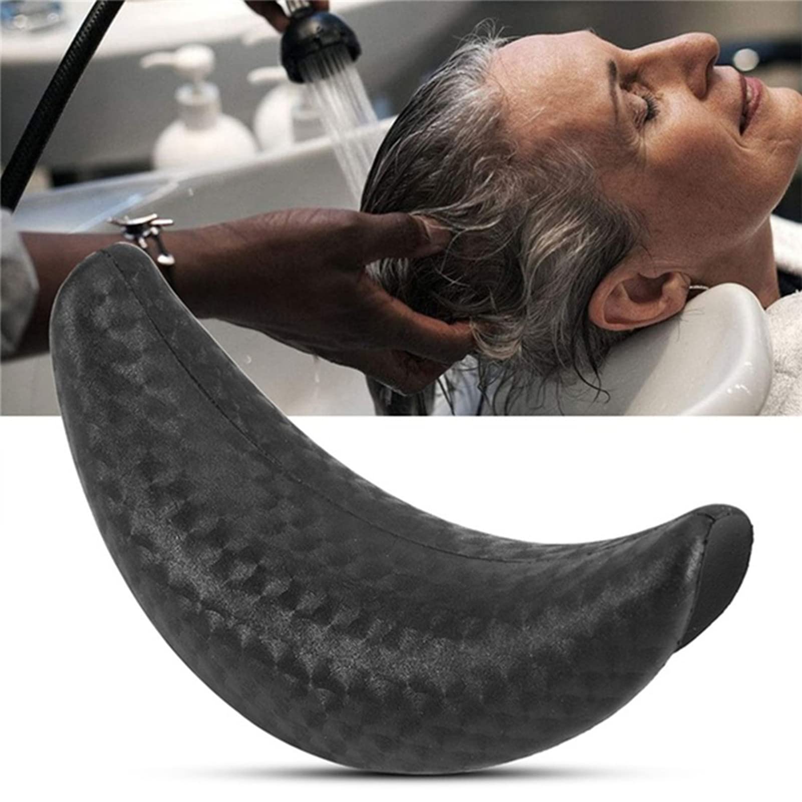 LIUsj JUNST Cojín Silicona Suave Reposacabezas, Champú Cabello Almohada Cuello para Salón SPA Belleza, Duradero Cómodo Lavar Cabello Lavabo Peluquería Accesorios Barbería,1pcs