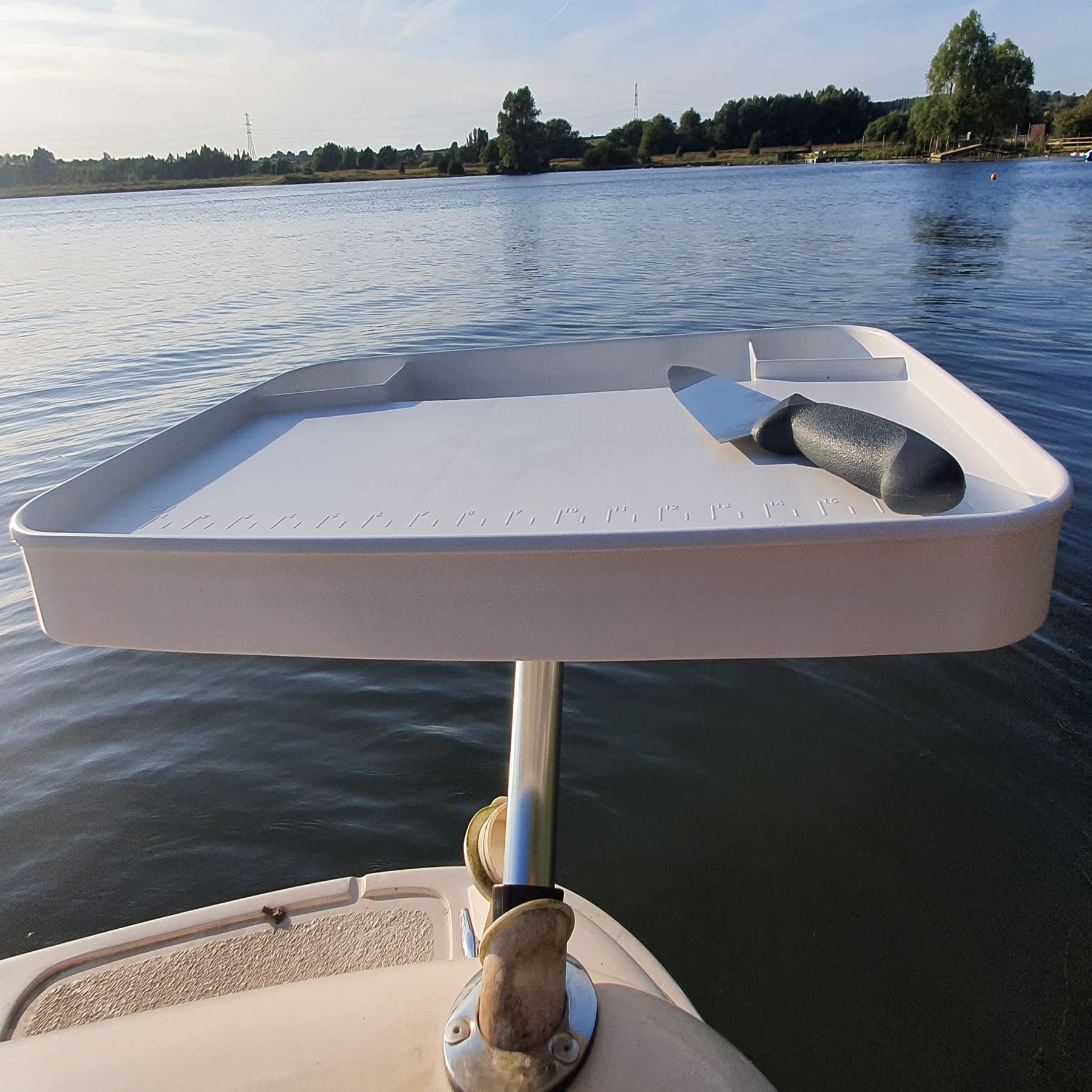 Galaxy Leisure & Lifestyle Galaxy SM12 - Tavolo/tagliere per esche da pesca in barca, con supporto regolabile