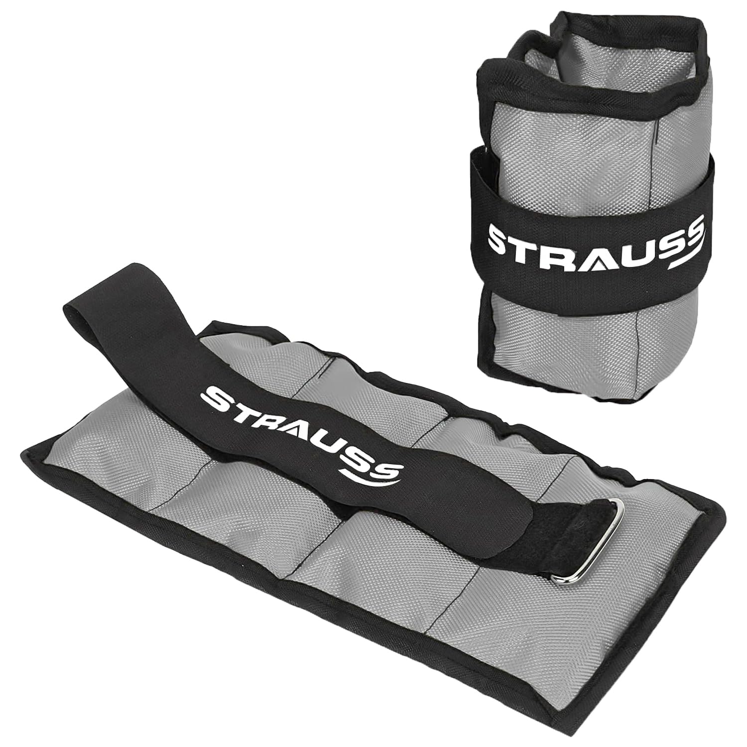 Strauss Ankle/Wrist Weights 1 KG X 2 | Ideal for Walking, Running, Jogging, Cycling, Gym, Workout & Strength Training | Easy to Use on Ankle, Wrist, Leg, (Grey) (B08R62S321) Amazon Price History, Amazon Price Tracker