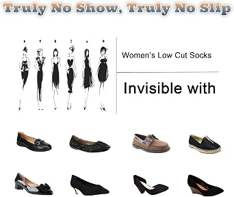 Women's No Show Liner Socks 8 Pack Low Cut Non Slip Footies Invisible Socks for Flat Boat