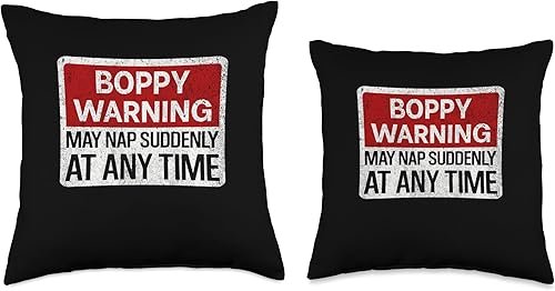 Miniatura 3 de Funny Mens Grandpa Humor Jokes For Boppy Divertido letrero de advertencia de Boppy para hombre, con texto en inglés "May Nap Suddenly at Any Time",