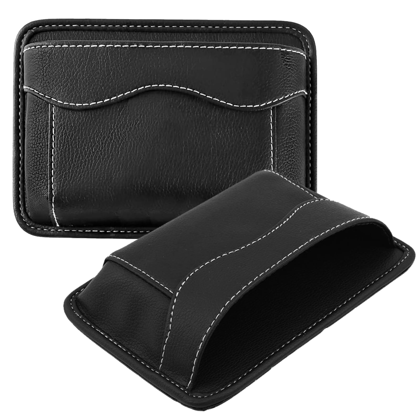 2 Piezas Organizador lateral para asiento de coche, mini organizador de piel, bolsa lateral de almacenamiento para asiento de coche, adecuado para Móviles, Llaves, Paquete de Tarjetas y Piezas