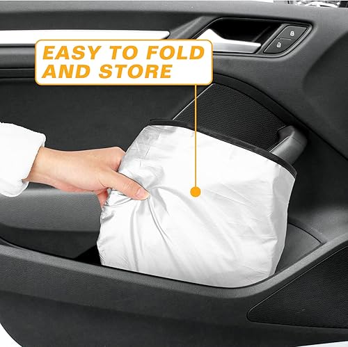 Miniatura 7 de UrbanX Parasol para parabrisas de automóvil para Hyundai Accent, material duradero 240T, visera solar para rayos UV, protección solar y calor,