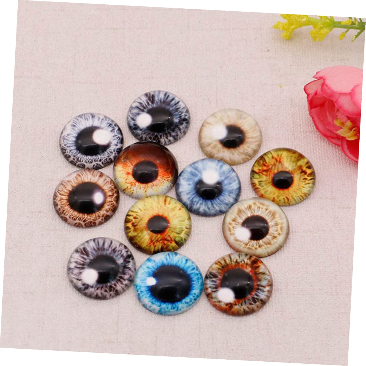 Anneome Ojos De Peluche Autoadhesivos Ojos Falsos De Simulación 18mm 100pcs/set Decoración De Juguetes