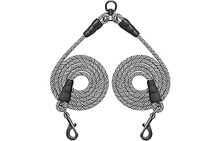 iyoshop dual dog leash, double dog leash, 360 swivel rotation