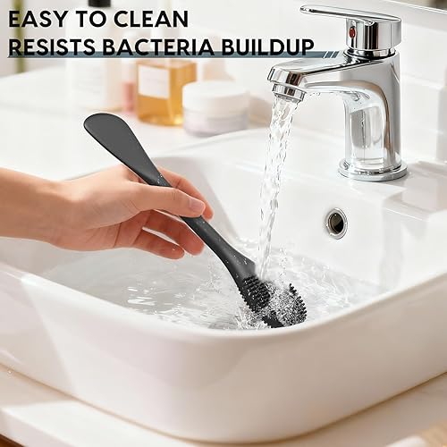 Miniatura 7 de Cepillo de limpieza facial de silicona  2 unidades de exfoliante de doble extremo para limpieza profunda de poros, eliminación de puntos negros y