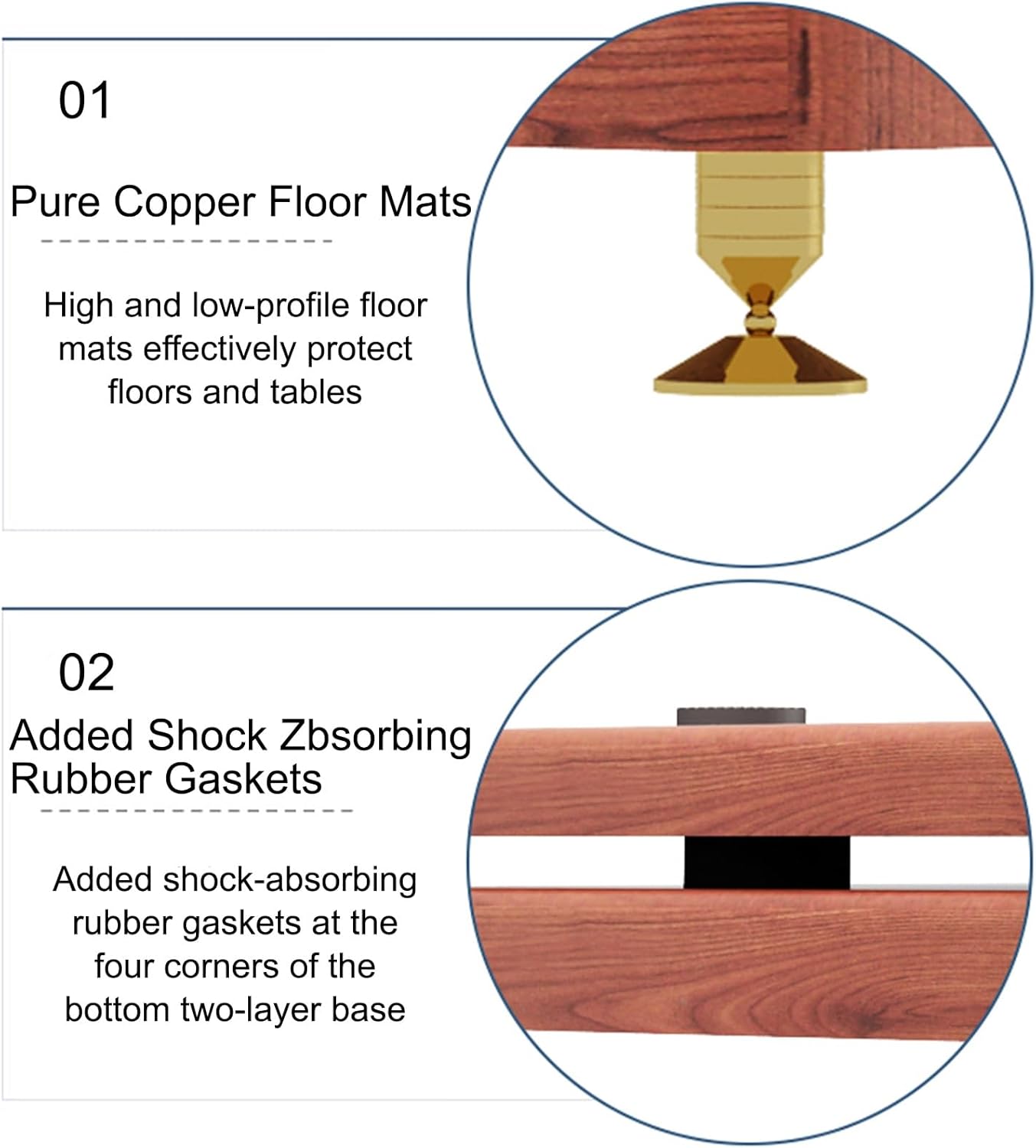 Modern Wooden Stereo Rack HiFi Amplifier Media Stand, Rack/Audio-Video Shelving Display Stand, for Living Room Recording Gaming Room Music Studio(35 * 40cm/13.8 * 15.7in)