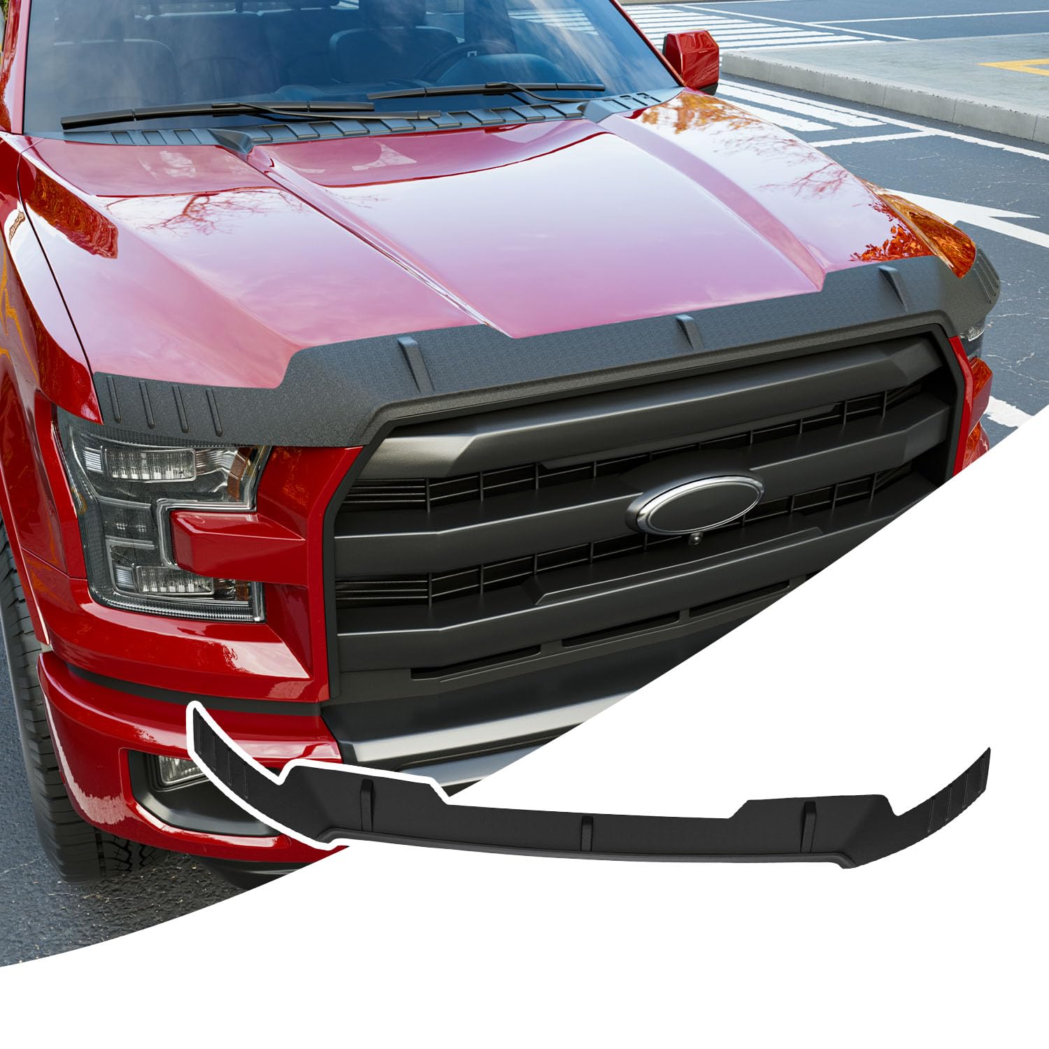 Xipoo Hood Deflector Compatible with 2015-2020 Ford F150