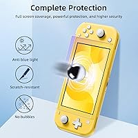 Vista 2 de Paquete de 2 protectores de pantalla con bloqueo de luz azul para Switch Lite modelo 2019 [5.5 pulgadas], antirreflejos, antiarañazos, antihuellas
