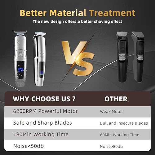 Miniatura 4 de Recortadora de barba para hombres, maquinilla de afeitar eléctrica, para bigote, cuerpo, nariz, oído, pelo facial