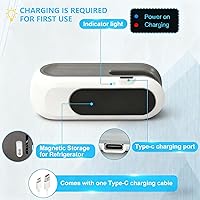 Vista 7 de Sellador de bolsas de chips recargable 2 en 1 con cortador, máquina portátil de sellado térmico USB C para chips, herramienta de sellado térmico