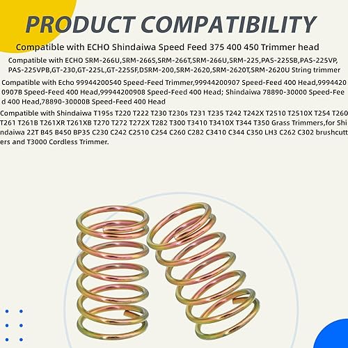 Miniatura 3 de THTEN V450000871 V450001880 Resorte de repuesto para cabezal de recortadora compatible con Echo GT-225 GT-230 SRM-225 SRM-225i SRM-225U SRM-266