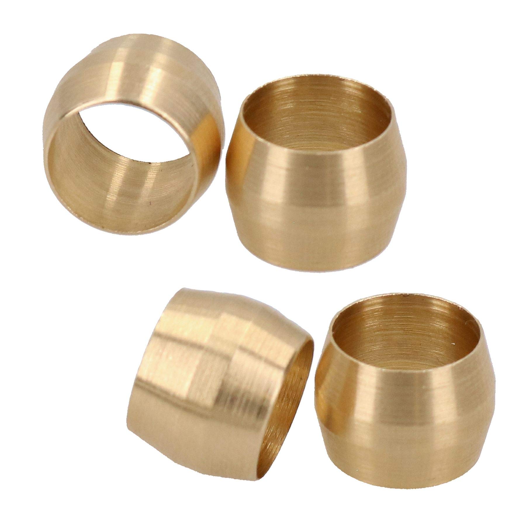 Raccord compression laiton 1/4 pouce en lot de 4 pour tube cuivre de plomberie