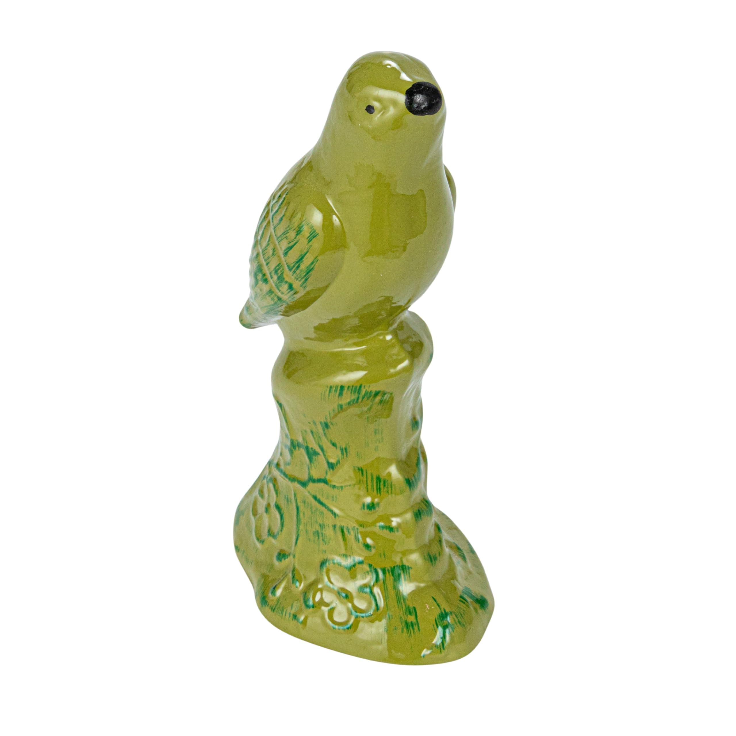 Creative Co-Op Green Reclaimed Glass Bird Accent Decor,