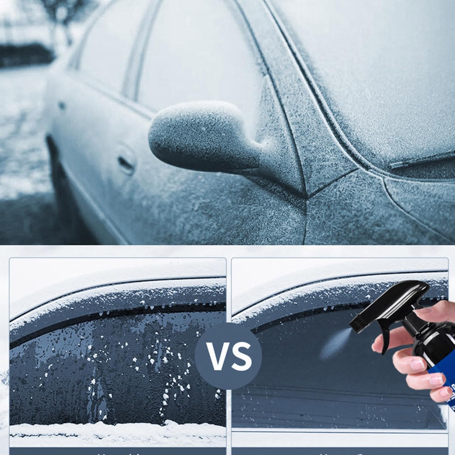 Deicer Spray for Car Windshield,420ml Anti-Freeze Fast Cleaning Agent | Snow Remover for Cars - for Winter Window Frost Refrigerator Freezer Outside Outdoor