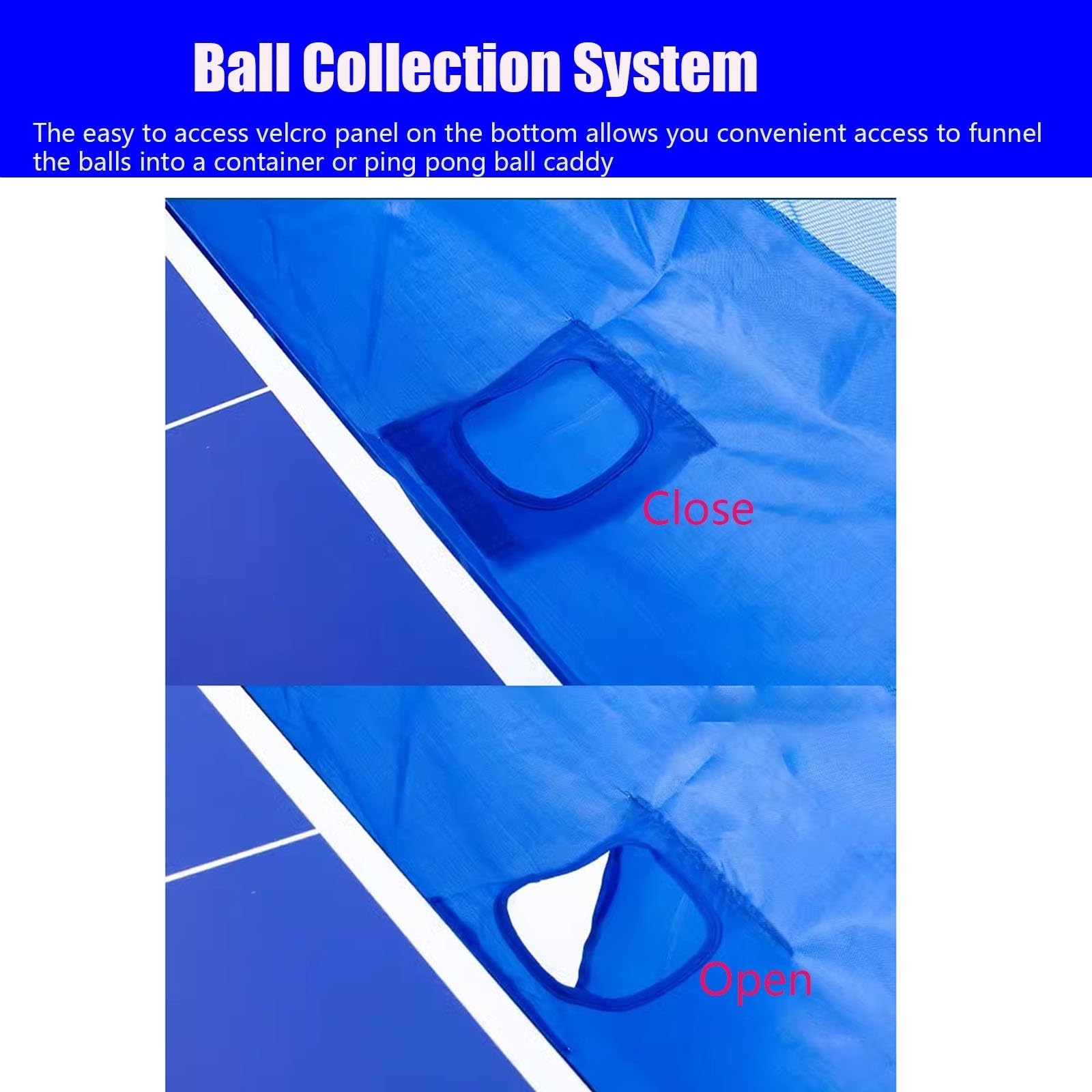 Red de entrenamiento para mesa de ping-pong, red portátil para atrapar pelotas de ping-pong para ejercicios con varias pelotas o prácticas con robot lanzador de servicios, herramienta de entrenamiento